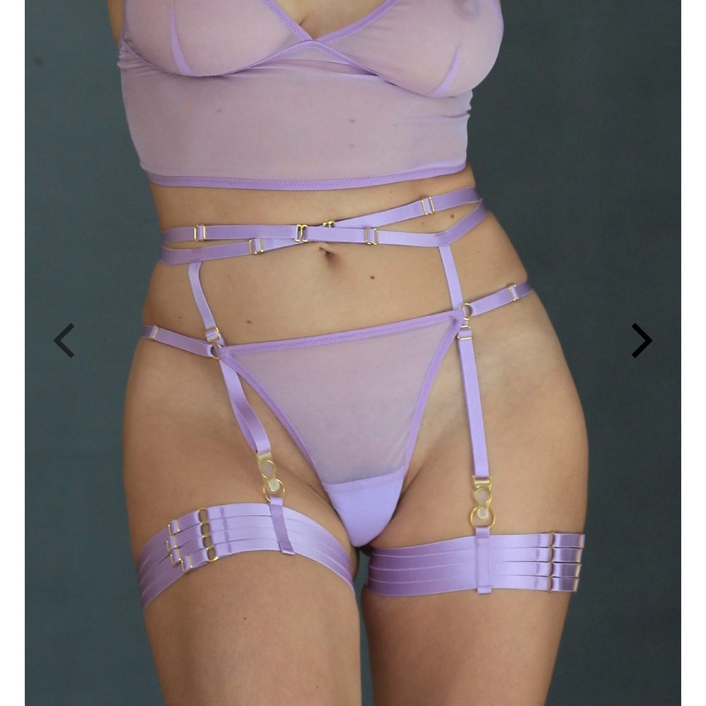 New lavender garter and belt